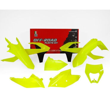 Комплект пластика KTM Эндуро модели EXC EXC F (2017 2019), NEON YELLOW (С пластиком фары) - миниатюра 1