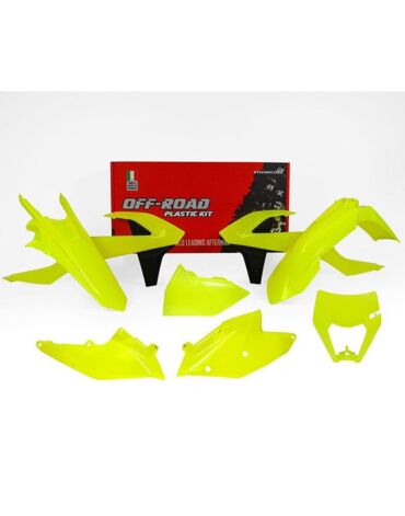 Комплект пластика KTM Эндуро модели EXC EXC F (2017 2019), NEON YELLOW (С пластиком фары)