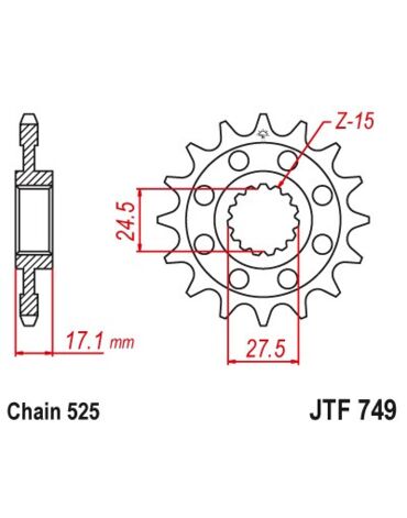 Звезда ведущая JTF749.16RB