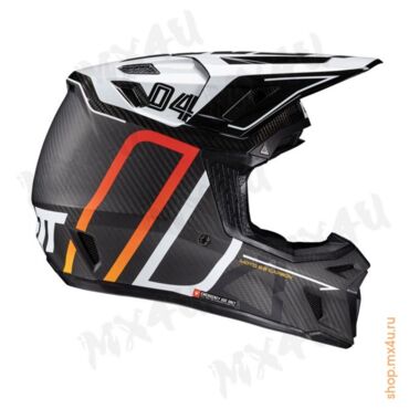 Кроссовый шлем 9.5 Carbon V25 - Белый - миниатюра 3
