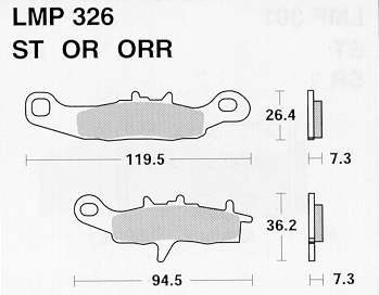Колодки дискового тормоза AP Racing LMP326 ORR (FDB2080 / FDB2188 / FA258) - миниатюра 1