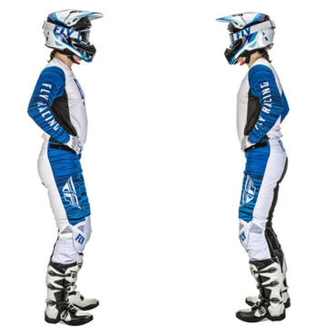 Джерси FLY RACING KINETIC WAVE White Blue (2022) - миниатюра 3