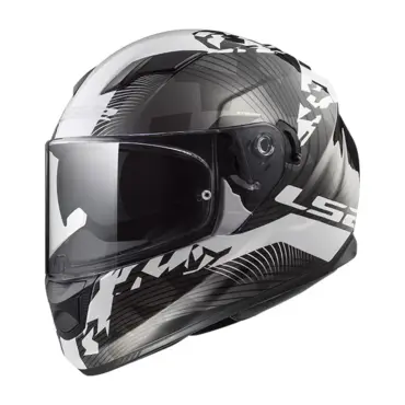 Шлем дорожный LS2 FF320 STREAM EVO HYPE, black white grey (XL, Взрослая  Дорожная) - миниатюра 2