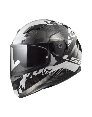 Шлем дорожный LS2 FF320 STREAM EVO HYPE, black white grey (XL, Взрослая  Дорожная)