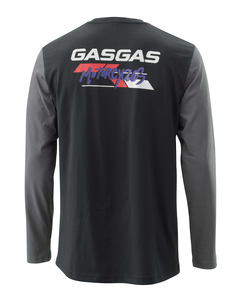 Футболка GASGAS FAST LONGSLEEVE SHIRT, black grey (S, Взрослая  Повседневная) - миниатюра 1