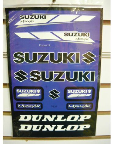 Наклейки комплект PLANO 19 SUZUKI синие 5839