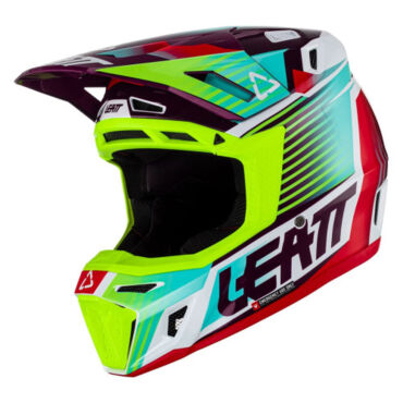 Leatt Мотошлем Moto 8.5 Helmet Kit Neon (2023) - миниатюра 1