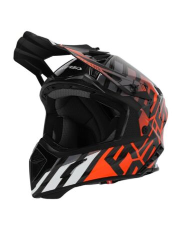 Шлем кроссовый Acerbis STEEL CARBON 22 06 Black Orange Fluo