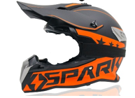 Шлем кроссовый SPARK M (черно оранжевая) - миниатюра 1
