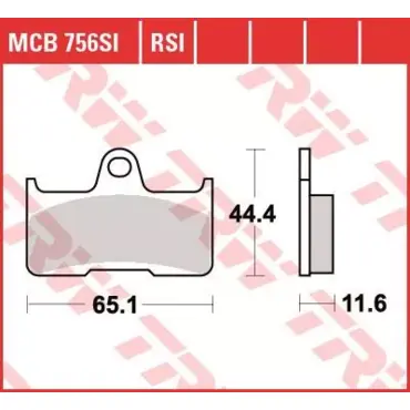 Колодки тормозные дисковые MCB756SI - миниатюра 1