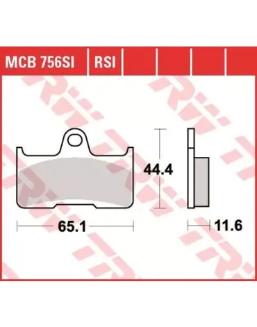 Колодки тормозные дисковые MCB756SI