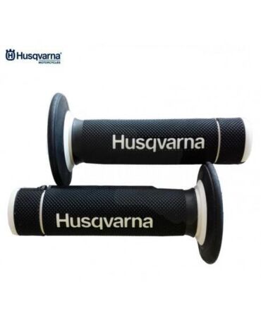 Грипсы черно белые Husqvarna 
