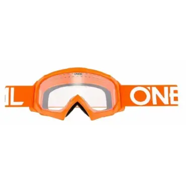 Oneal Маска кроссовая детская B 10 SOLID оранжевая оправа, прозрачная линза - миниатюра 2