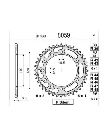 Звезда ведомая Ognibene 8059 R42 (JTR479.42)