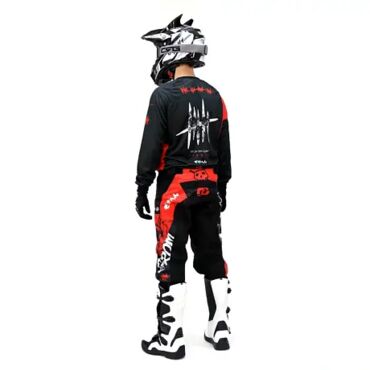 Штаны кроссовые подростковые Grom MX Religion red - миниатюра 1