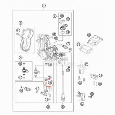 Уплотнительное кольцо форсунки KTM 7.2*2.2 - миниатюра 1