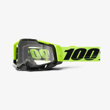 Очки 100% Racecraft 2 Neon Yellow с прозрачной линзой - миниатюра 2