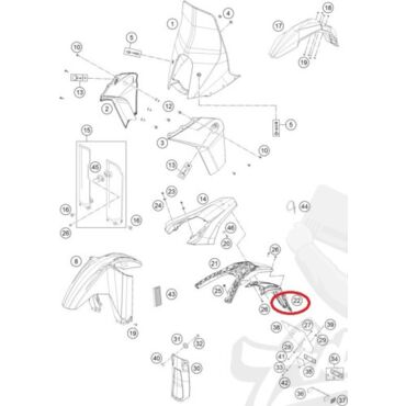 KTM кронштейн крепления номера 