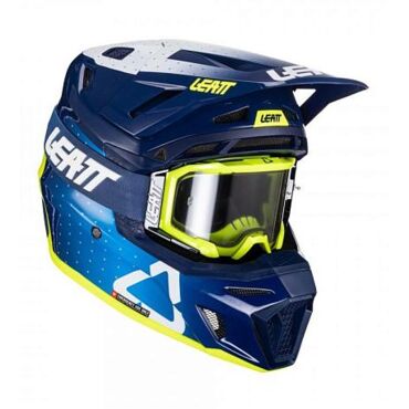 Шлем кроссовый Leatt Moto 8.5 Helmet Kit Blue V24 - миниатюра 2