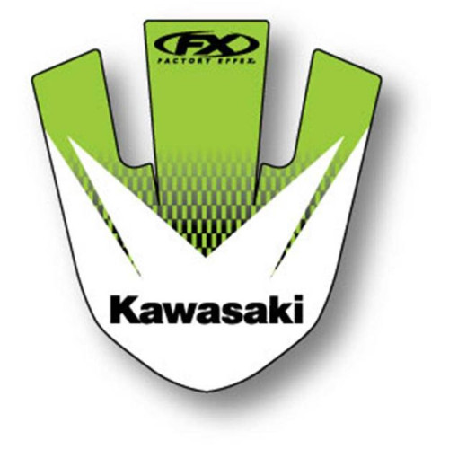 Наклейка на переднее крыло FX Kawasaki KX80 85 100 1990 13 - фото 1