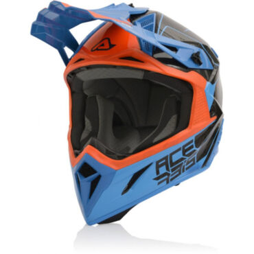 Acerbis Шлем Steel Carbon Orange Blue - миниатюра 4