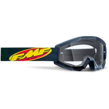 Маска кроссовая FMF Powercore Core Black - прозрачная линза - миниатюра 1