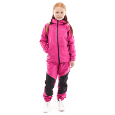 Dragonfly Детский комплект дождевой (куртка, брюки) EVO Kids PINK (мембрана) - миниатюра 3