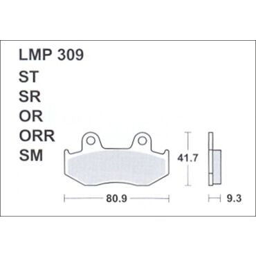 Колодки дискового тормоза AP Racing LMP309 ST (FDB2119 / FDB382 / FDB2086 / FDB2132 / FA092) - миниатюра 1