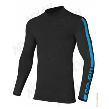 Мотоджерси компрессионное Zero Compression Jersey -  Черный Синий - миниатюра 2