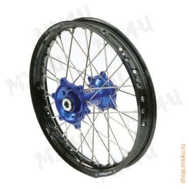 Колесо заднее KTM HVA '23 24 19 2.15 Черный обод/ Синяя ступица (22MM) - миниатюра 1