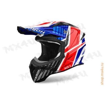 Внедорожный шлем Aviator Ace 2 Proud - Красный Синий - миниатюра 3