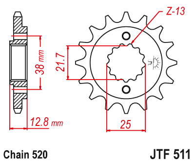 Звезда ведущая JTF511 15 - фото 1