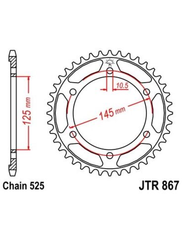 Звезда ведомая JTR867.43
