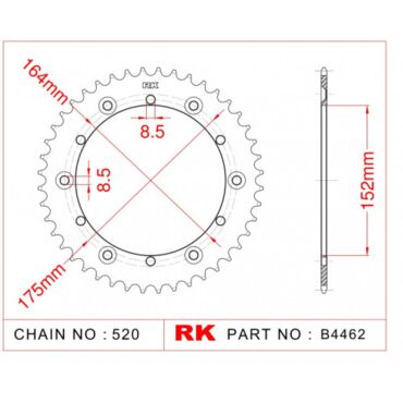 Звезда ведомая RK B4462 41 (JTR853.41) - миниатюра 1