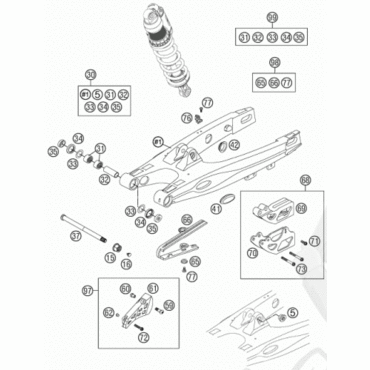 KTM 25x32x7 Сальник маятника и треугольника SX EXC 01 21 / 640 / 690 / 790 / 890 ( 0760253270 ) - миниатюра 1