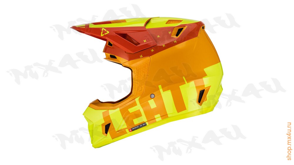 Кроссовый шлем Leatt Moto 7.5 Helmet Kit - Цитрус - фото 2