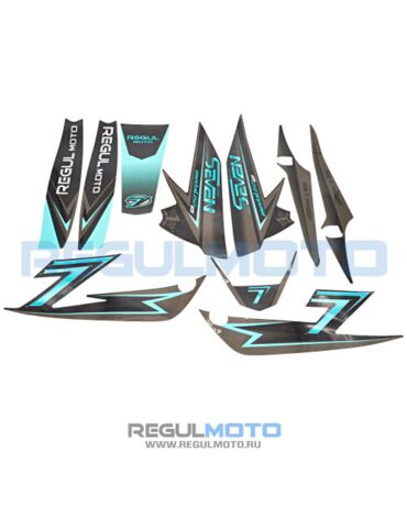 Наклейки на пластик комплект Питбайк Seven Medalist pro 17 14 