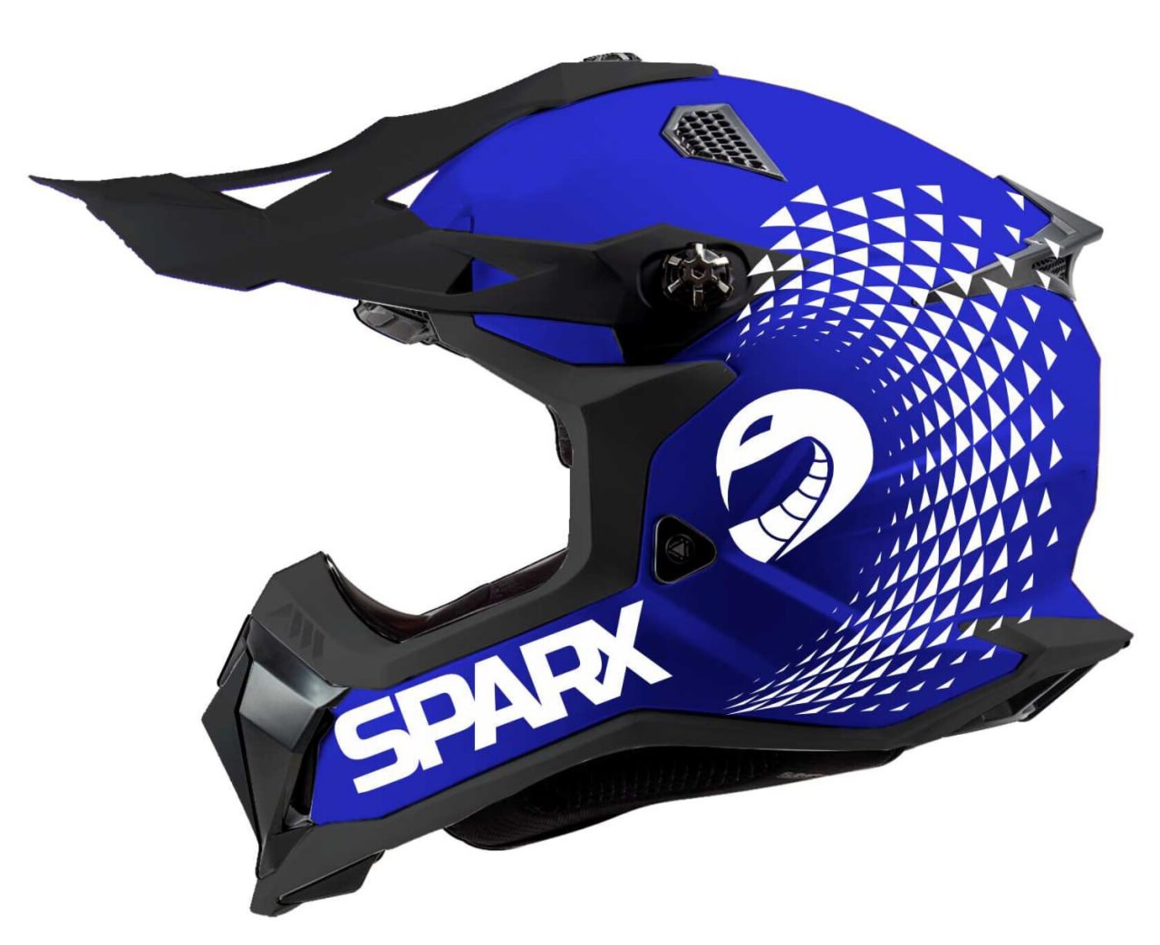 Шлем кроссовый Sparx Raptor (JH 601), сине чёрныйЧЗ - фото 1
