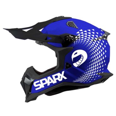 Шлем кроссовый Sparx Raptor (JH 601), сине чёрныйЧЗ - миниатюра 1