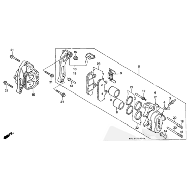 HONDA PIN BUSHING BOOT пыльник втулка направляющих переднего суппорта ( 45132166016 ) - миниатюра 2