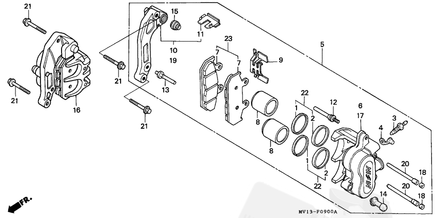 HONDA фиксирующая пружина суппорта Fr (RD04)  XRV750  ( 45108ML4006 ) - фото 1