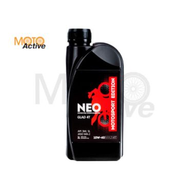 Моторное масло NEO MOTO 4T 10W 40 без PAO (JASO MA 2) фасовка 1л (бочка 205L) - миниатюра 1