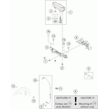 KTM Кронштейн приборной панели 150 500 EXC EXCF 24-> ( A49014060000 ) - миниатюра 3