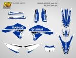 Наклейки на мотоцикл Yamaha WR 250X 250R 2008 2015. Серия Blue WhiteB