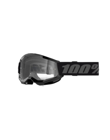 100% Очки подростковые Strata 2 Goggle Black Clear Lens 2025