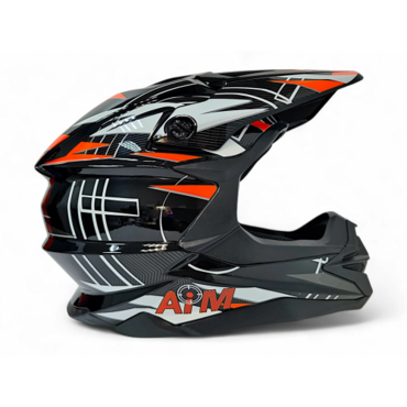 Шлем AiM JK803S Orange Black - миниатюра 1