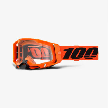 Очки 100% Racecraft 2 Neon Orange с прозрачной линзой - миниатюра 3