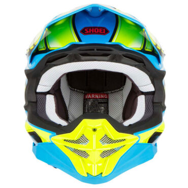 Шлем для мотокросса Shoei VFX WR Glaive TC 2, салатово синий - миниатюра 5