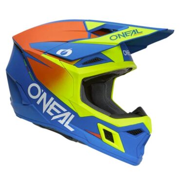 Oneal Шлем кроссовый детский 3Series Youth Solid синий / желтый - миниатюра 4