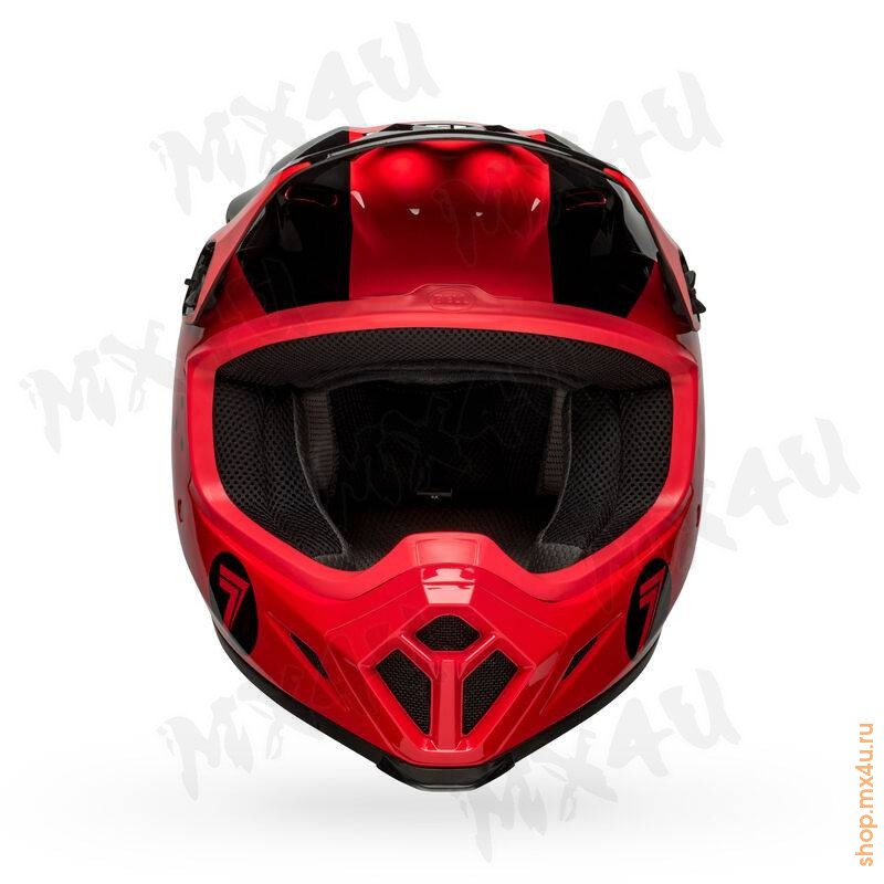 Мотошлем MX 9 Seven Phaser Gloss Red Black - фото 3